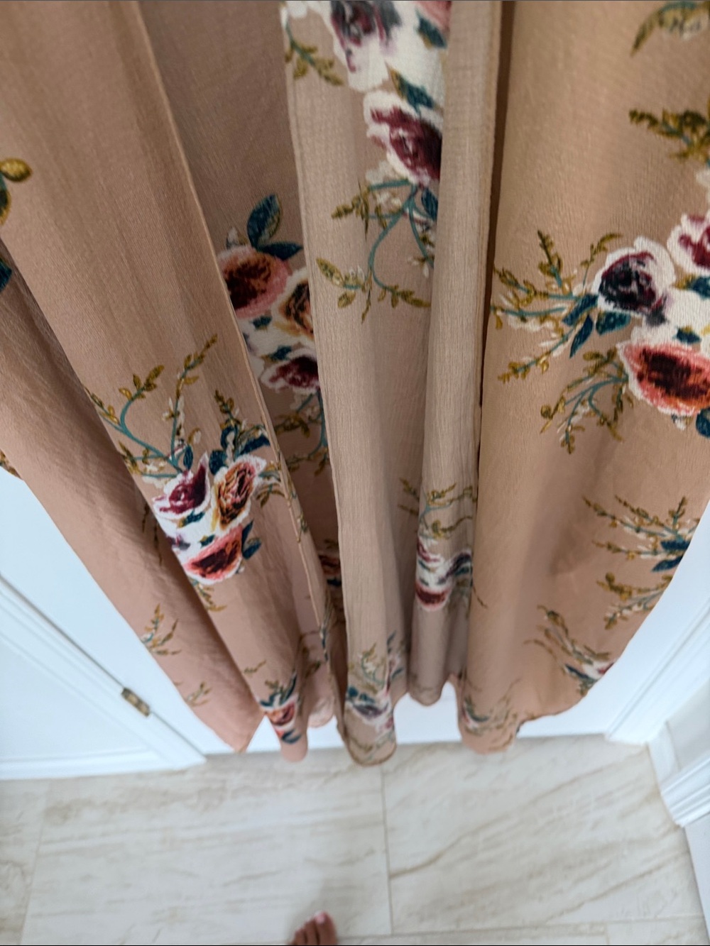 Floral Duster Kimono in Blush Tan - Picture 7 of 7